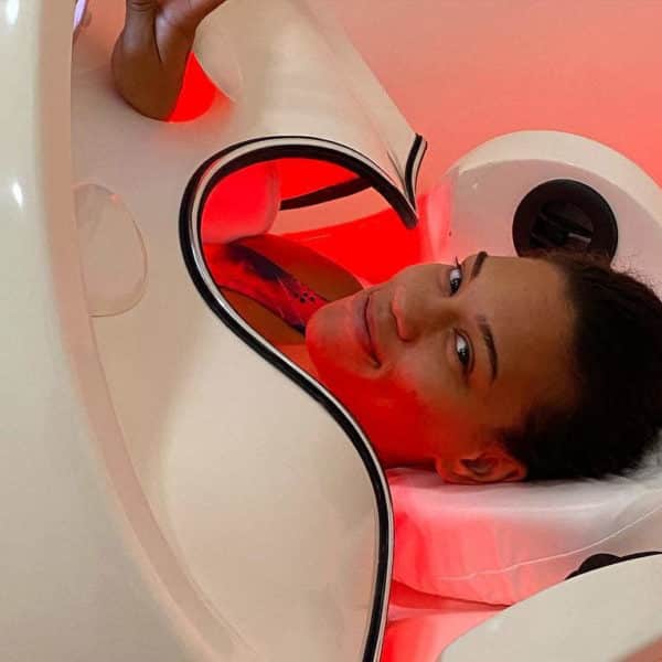 Clean, professional medical spa treatment room with neutral tones at ChillRx Cryotherapy Princeton in Princeton